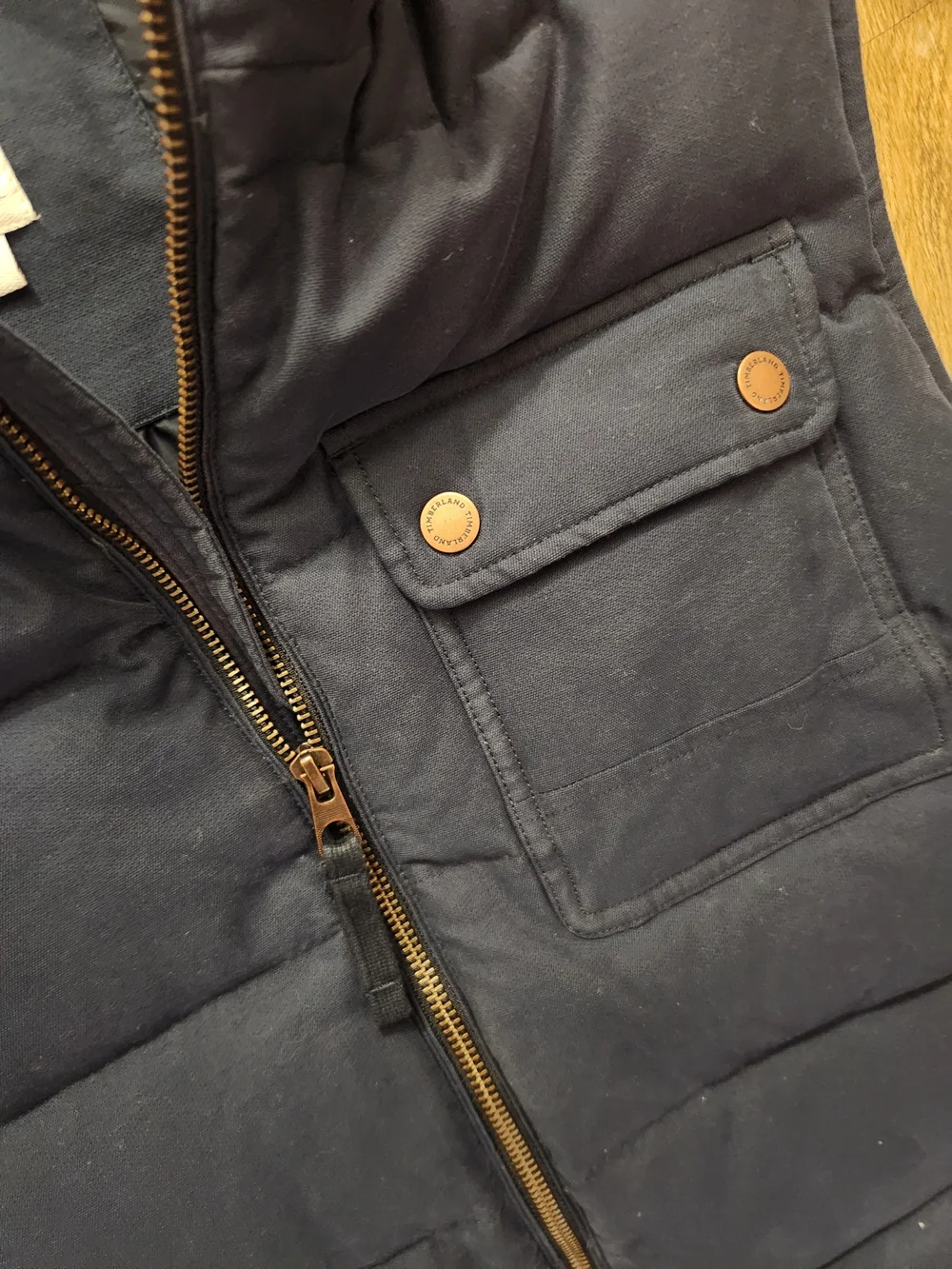 Timberland Down puffer vest mens large full zip